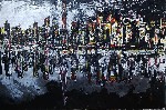 Reflections Of A Concrete Jungle Painting by Lize Du Plessis